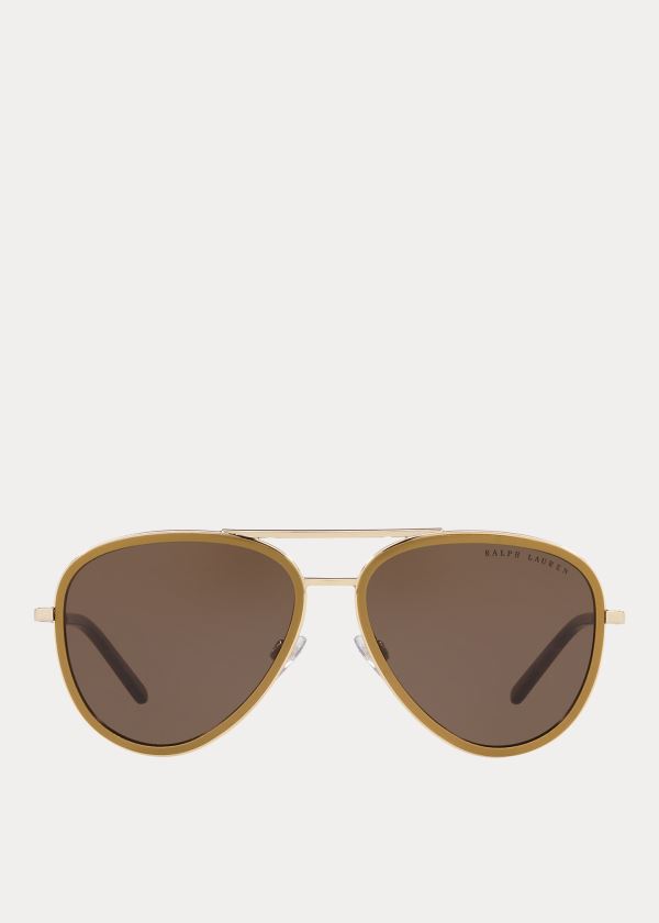 Gafas De Sol Ralph Lauren Hombre Dorados - Automotive Pilot - AHIQF0657